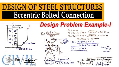 Bolted Connection Design - Eccentric Loading - 3 I Design of Steel Structures - YouTube