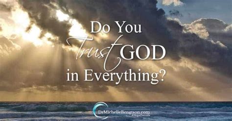 Do You Trust God in Everything? | Dr. Michelle Bengtson