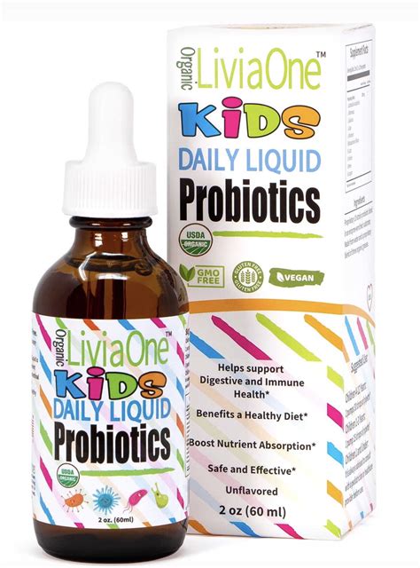 LiviaOne KiDS Daily Liquid Probiotics - Organic - Unflavored Liquid Probiotic for Children ...