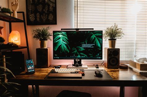 Cosy Industrial Desk Setup