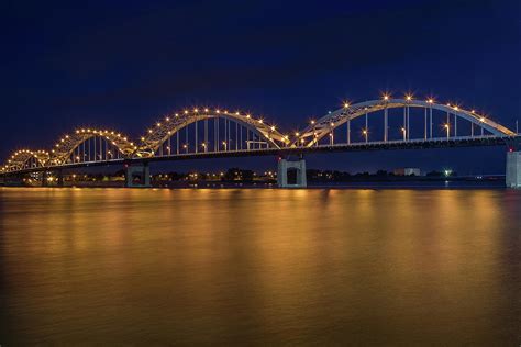 Centennial Bridge at Dusk Photograph by Tom Weisbrook - Fine Art America