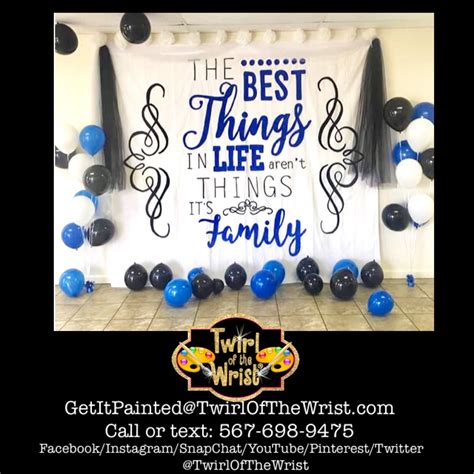 Family Reunion - Handpainted Backdrop | Party invite template, Family reunion photos, Family reunion