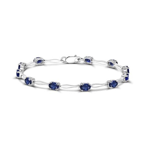 Sapphire Sterling Silver Bracelet