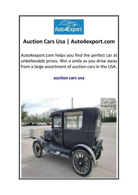 PPT - Auction Cars Usa Auto4export.com PowerPoint Presentation, free download - ID:13292071