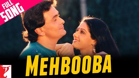 Mehbooba - Full Song | Chandni | Rishi Kapoor | Sridevi | Lata Mangeshkar | Vinod Rathod - YouTube