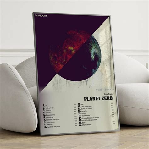 Shinedown Planet Zero Album Cover Poster Wall Art, Shinedown, Planet ...