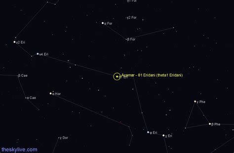 Acamar - θ1 Eridani (theta1 Eridani) - Star in Eridanus | TheSkyLive.com