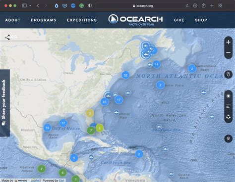 Ocearch Shark Tracker | Tools | Abakcus