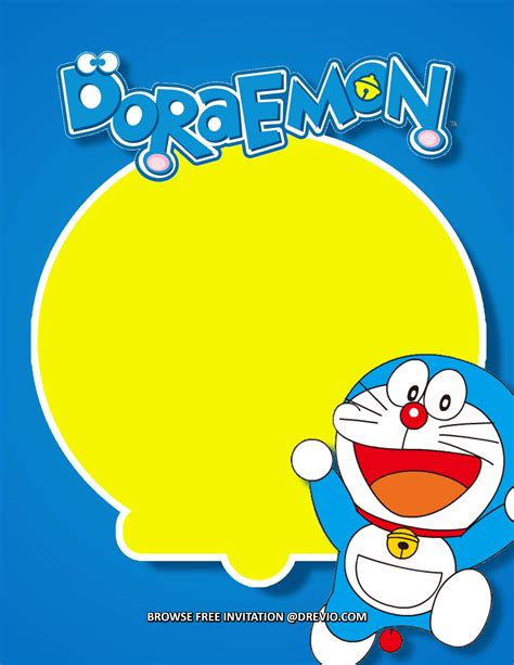 (FREE Invitations) Doraemon Birthday Invitations + Party Ideas | Birthday invitations, Free ...