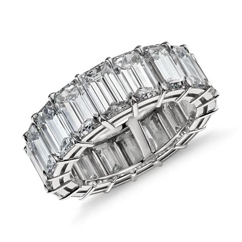 Emerald Cut Diamond Eternity Ring in Platinum (10.00 ct. tw.) | Blue Nile