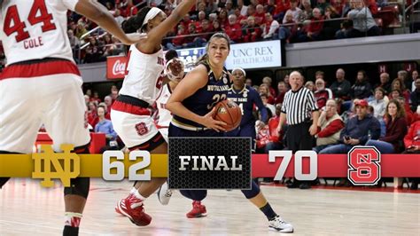 Notre Dame Women's Basketball Highlights vs. NC State - YouTube