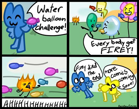 BFB Comic by Rainbow Evee | Ship art, Rainbow, Water balloons