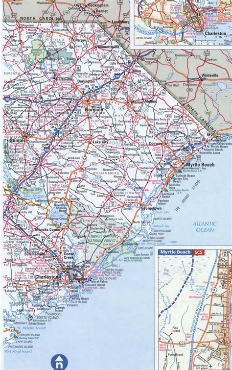 Road Map Of North Carolina And South Carolina - Interstate 26 In South ...