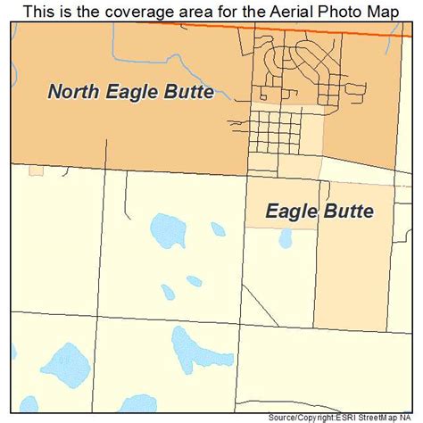 Aerial Photography Map of Eagle Butte, SD South Dakota