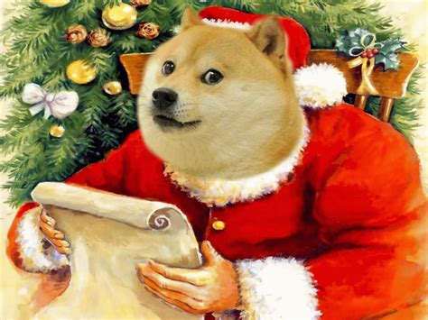 we wish you a merry doge and an happy new doge. wow | Papa noel, Christmas, Merry