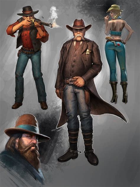 Wild west characters | Western artwork, Wild west, Character art