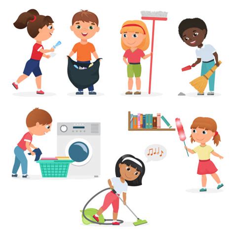 Toddler Chores Clipart