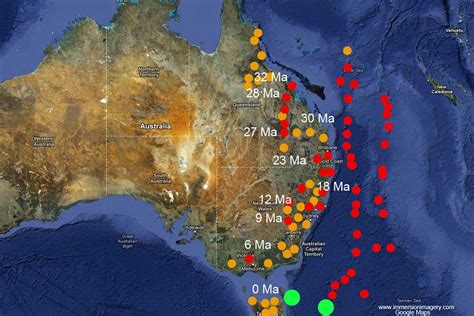 The largest chain of volcanoes was found in Australia