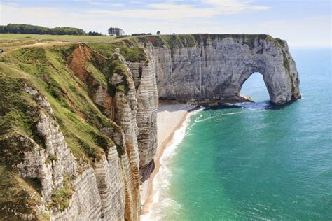 White Chalk Cliff Near Etretat Normandy, France Stock Photo - Image of shore, etretat: 121259092