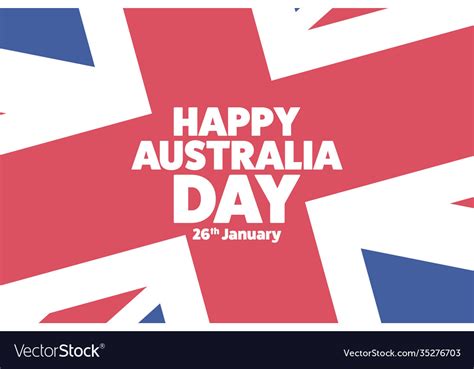 Happy australia day january 26 holiday concept Vector Image