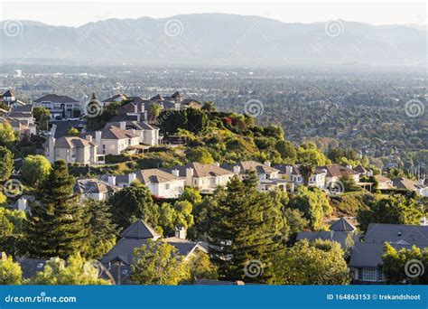 West Hills San Fernando Valley View in Los Angeles Stock Image - Image ...