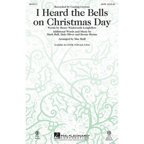 Hal Leonard I Heard the Bells on Christmas Day SATB by Casting Crowns ...