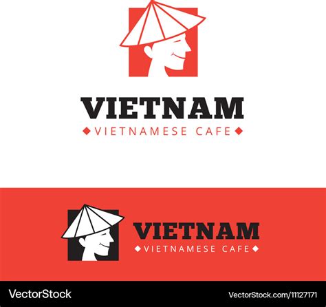 Cute vietnam food restaurant logo Royalty Free Vector Image