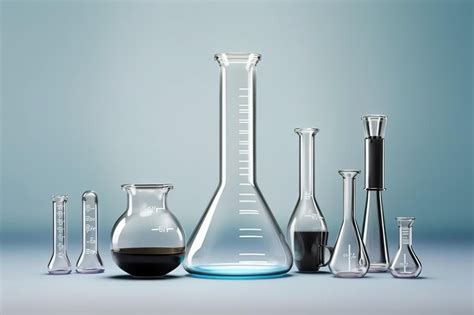 Premium AI Image | A group of beakers with one that says'lab'on it