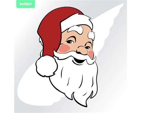 Santa Svg Santa Clipart Santa Claus Svg Santa Face Svg Christmas Svg Santa Png Eps, Png, Dxf ...