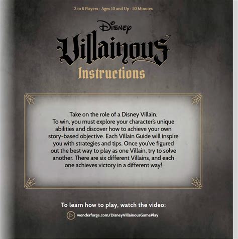 How To Play Villainous | PDF Game Rules