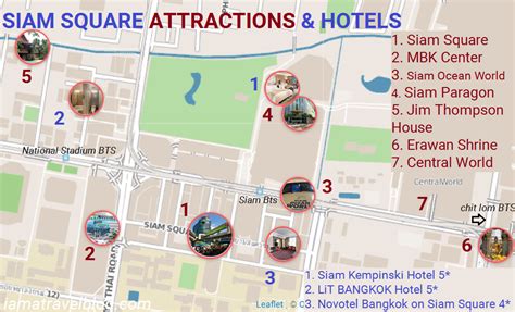 Siam square map | Max travel blog