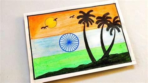 How To Draw Republic Day Chart | 26 January Drawing Flag | By Crafty Sneha - YouTube