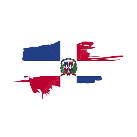 Dominican Republic Flag Brush Stroke Clipart Design, Dominican Republic Flag Vector, Dominican ...