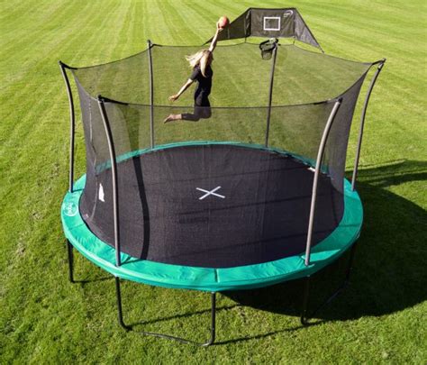 Propel 14' Round Trampoline with Safety Enclosure and Basketball Hoop ...