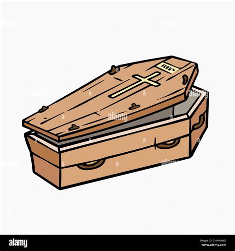 Coffin Vector Illustration Cartoon Clipart Stock Vector Image & Art - Alamy