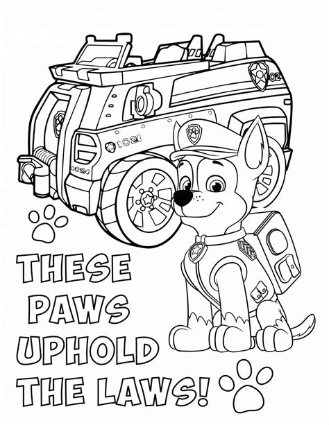 Chase From PAW Patrol Coloring Pages