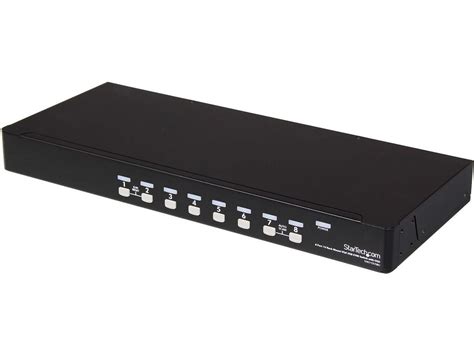 StarTech.com SV831DUSBUK 8 Port 1U Rackmount USB KVM Switch Kit with ...