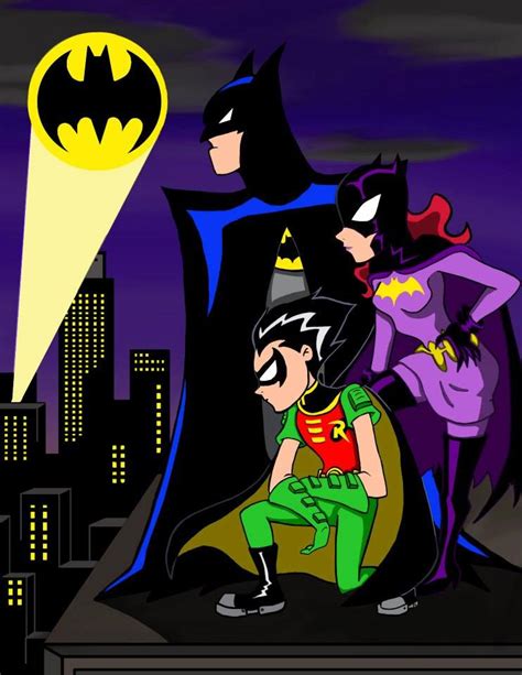 Batman Robin Batgirl Cartoon