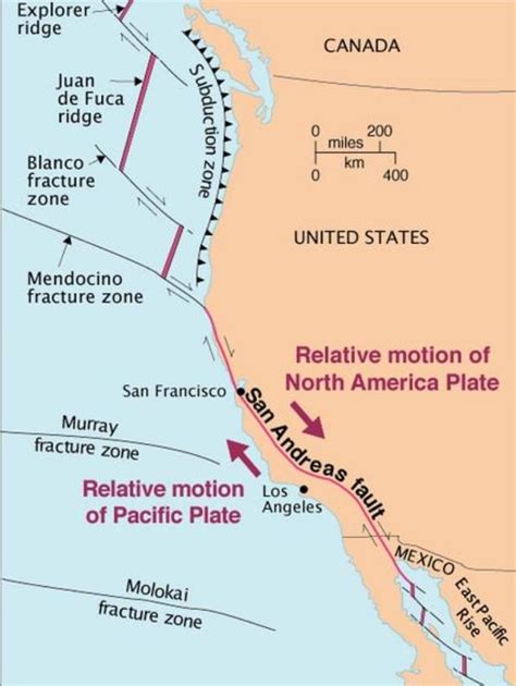 San Andreas Fault Zone Map