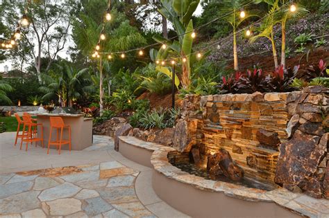 Tropical Del Mar Backyard | Torrey Pines Landscape Company | San Diego Landscape Design Build ...