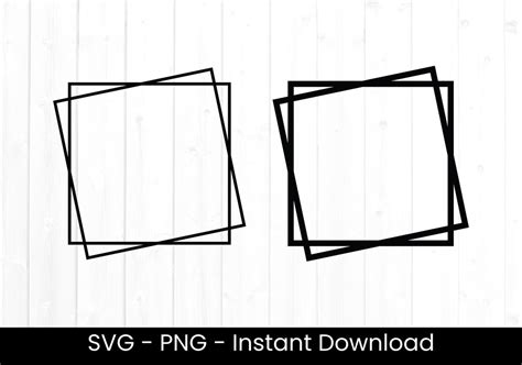Square Frame SVG for Commercial Use Cricut Cut File Double | Etsy