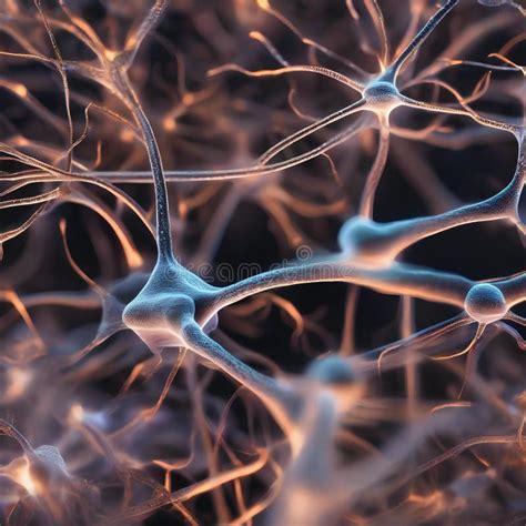 A Microscope View of Neurons Firing in the Brain, Illustrating Neural Activity4 Stock ...