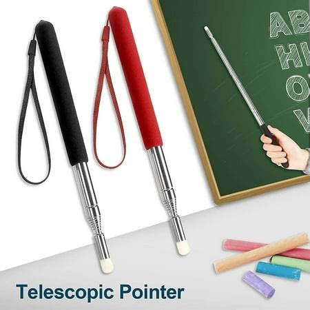 Telescopic Teacher Pointer 2 Pieces 100cm Retractable Teaching Pointer Stick Extendable Handheld ...