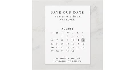 Modern Save the Date Postcard | Zazzle