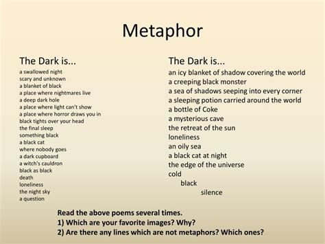Metaphor Examples Deep | Metaphor Examples
