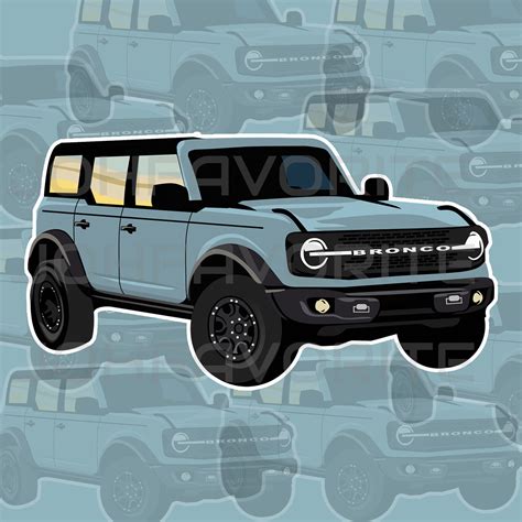 Ford Bronco 4 Door Sticker 2020 2021 | Etsy