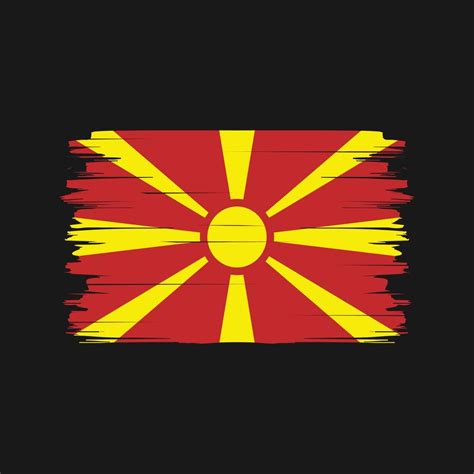 North Macedonia Flag Brush Vector. National Flag 9944422 Vector Art at Vecteezy