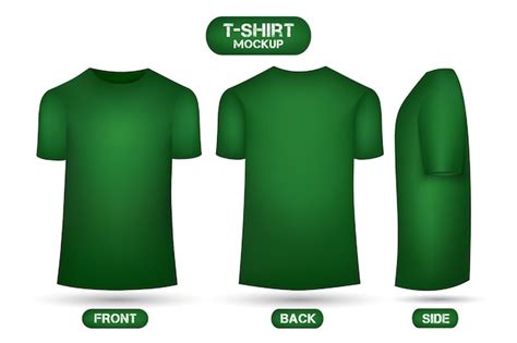 Premium Vector | Plain green t-shirt mockup