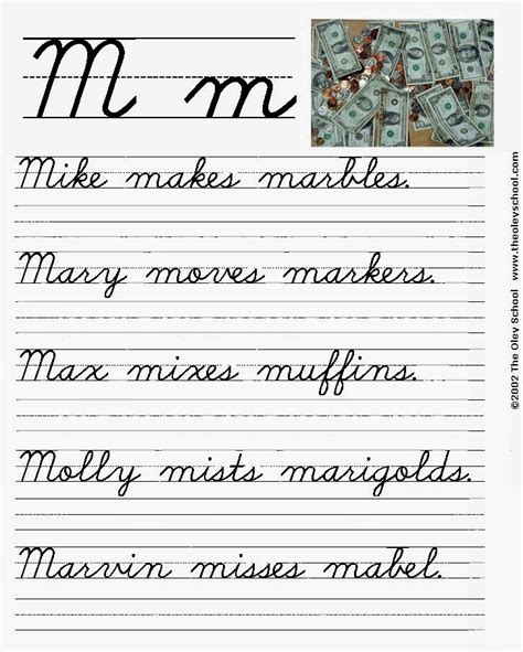 Cursive Handwriting Practice Worksheets