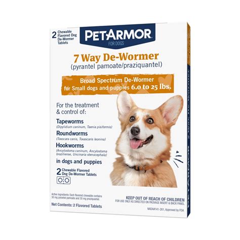 PetArmor 7 Way De-Wormer for Puppies & Small Dogs, 2 Chewable Tabs - Walmart.com